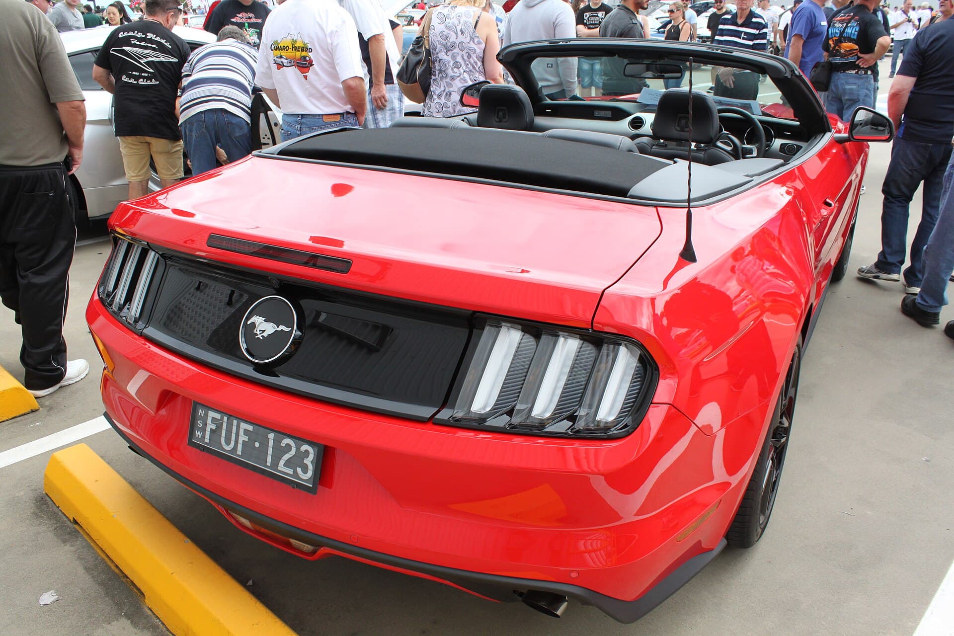 2021 Ford Mustang Convertible in Race Red — photograph 4 of 6